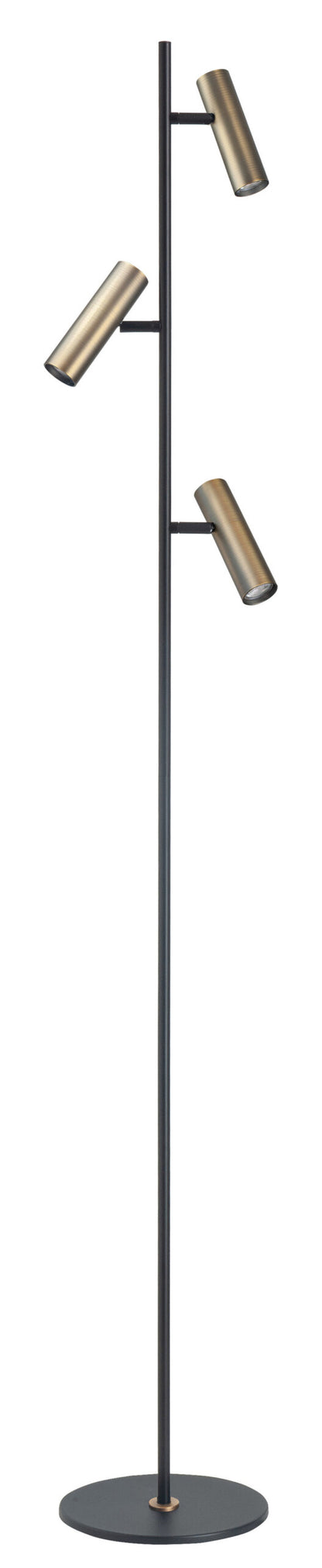 Trend 3-Lichts vloerlamp Zwart/Brons