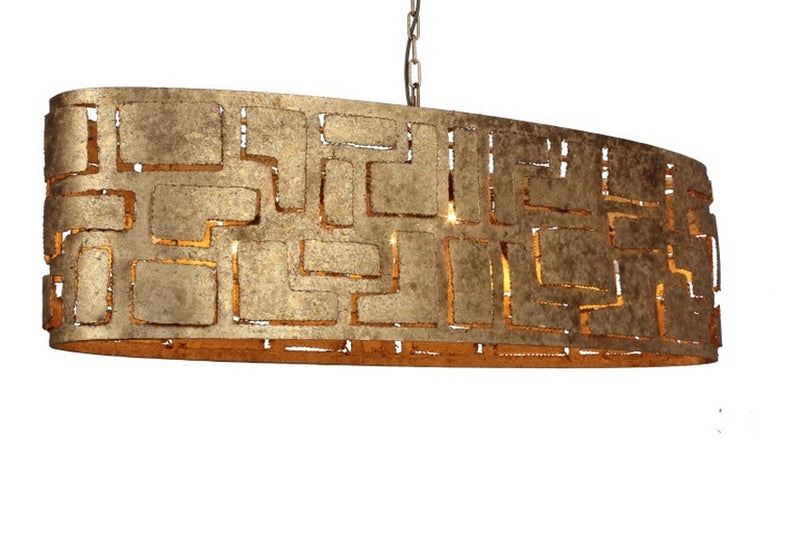 Leclercq en Bouwman Pablo 9-lichts Ovaal Hanglamp LB07/8+1ABR (Ambachtelijk Brons)
