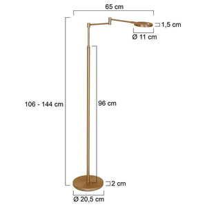 Steinhauer Soleil Accu Vloerlamp 3515BR 6watt/1000lumen Brons