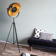 Mexlite Sunflower vloerlamp 3664ZW Zwart/Goud