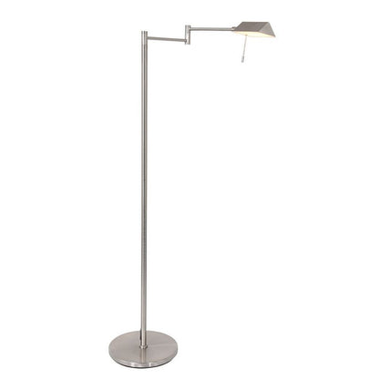Steinhauer Retina Vloer-Leeslamp 3083ST Geborsteld Staal