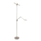 Steinhauer Soleil 2-Lichts Vloerlamp 183cm Geborsteld Staal 3258ST