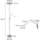 Steinhauer Soleil 2-Lichts Vloerlamp 183cm Geborsteld Staal 3258ST