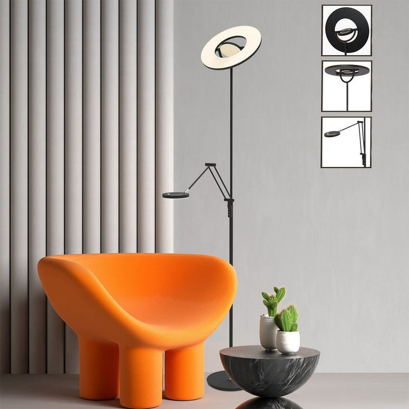 Steinhauer Soleil 2-Lichts Vloerlamp 183cm Zwart 3258ZW