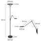 Steinhauer Soleil 2-Lichts Vloerlamp 183cm Zwart 3258ZW