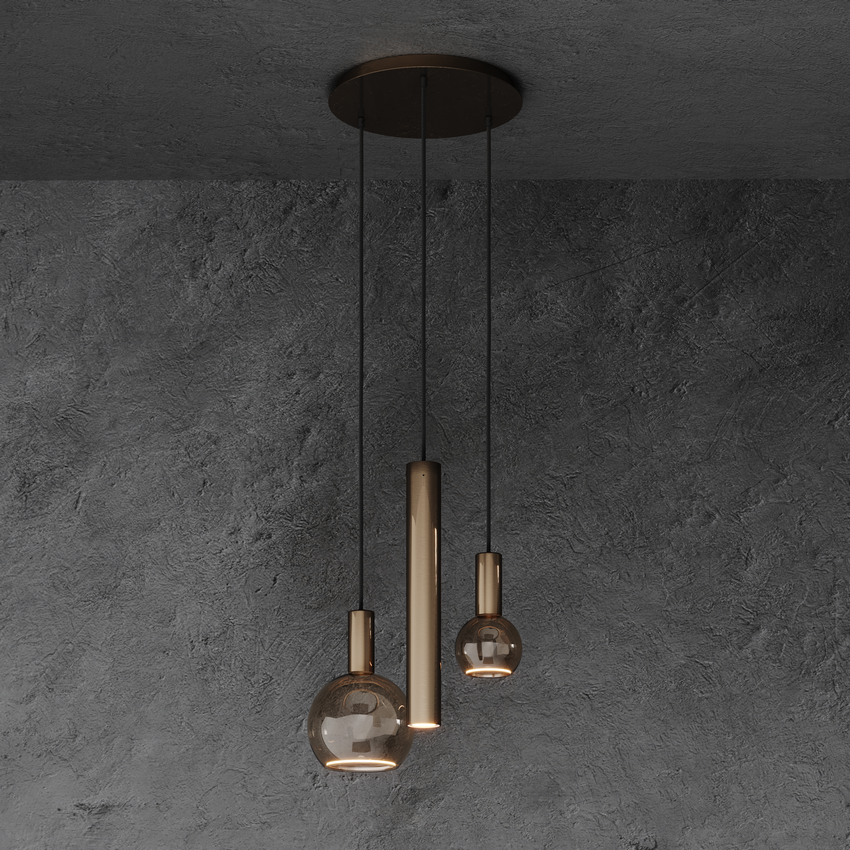 Ztahl Riva 3-Lichts Hanglamp 4350-Quartz