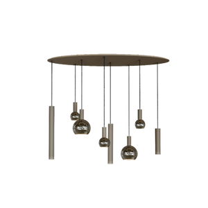 Ztahl Riva 8- Lichts Hanglamp Ovaal 4390-Quartz