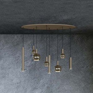 Ztahl Riva 8- Lichts Hanglamp Ovaal 4390-Quartz