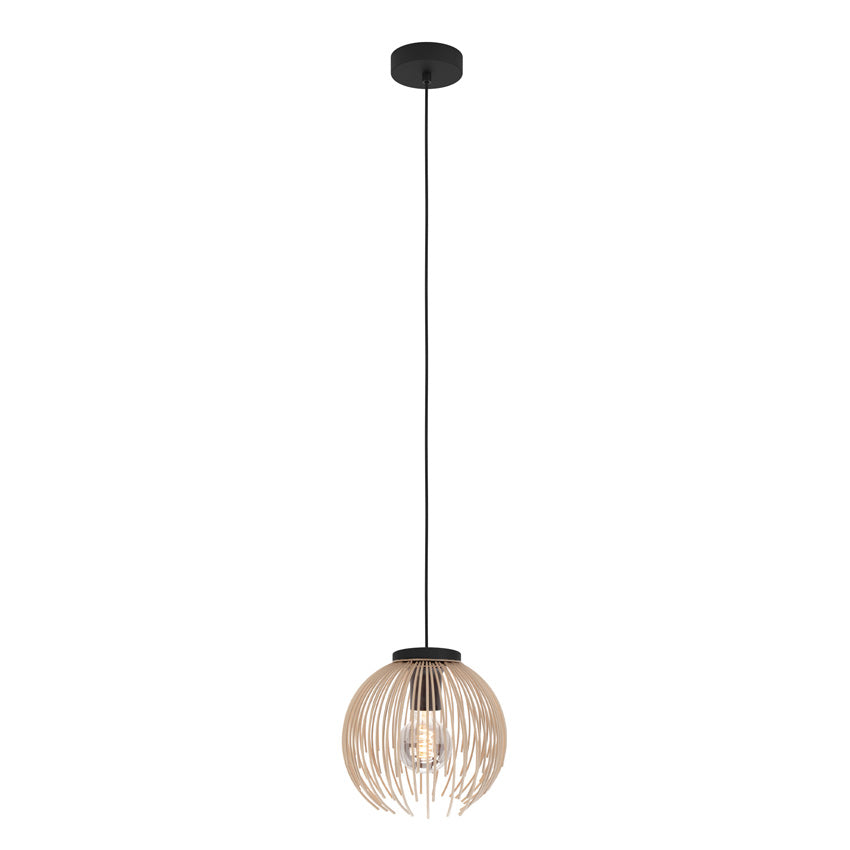 Alhabia 1-Lichts Hanglamp Klein Zand/Zwart