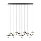 Dracera 10-Lichts Ovale Hanglamp Mat Goud/Mat Zwart