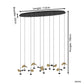 Dracera 10-Lichts Ovale Hanglamp Mat Goud/Mat Zwart