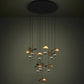 Dracera 10-Lichts Hanglamp Rond Mat Goud/Mat Zwart