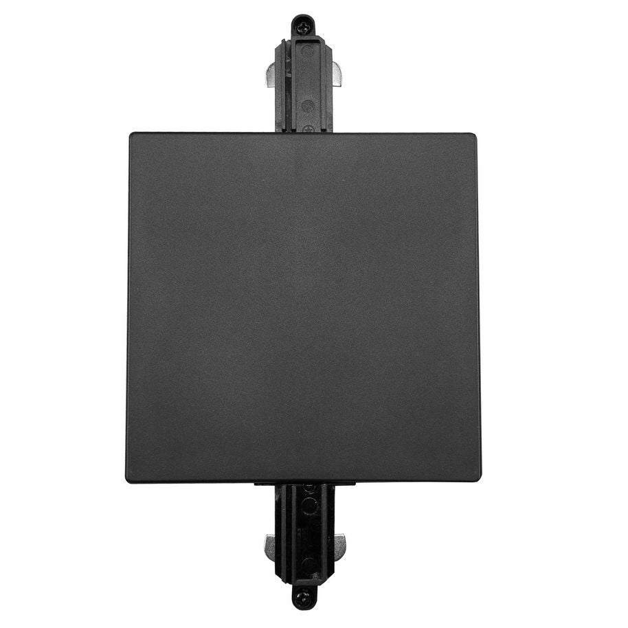 Centraaldoos afdekplaat met 2 aansluiting voor Track Fase Rail systeem Zwart - De Smid Verlichting