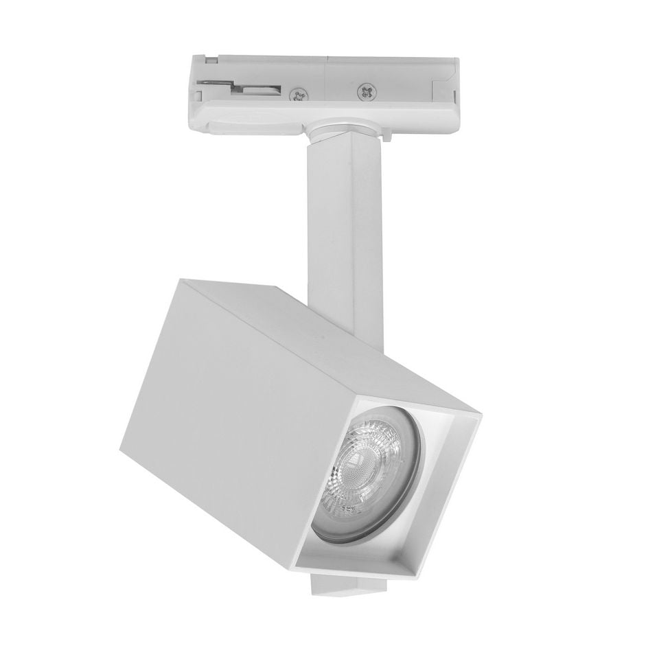 Highlight Oslo Track Rail spot 230V GU10 Wit + adapter excl.lichtbron - De Smid Verlichting