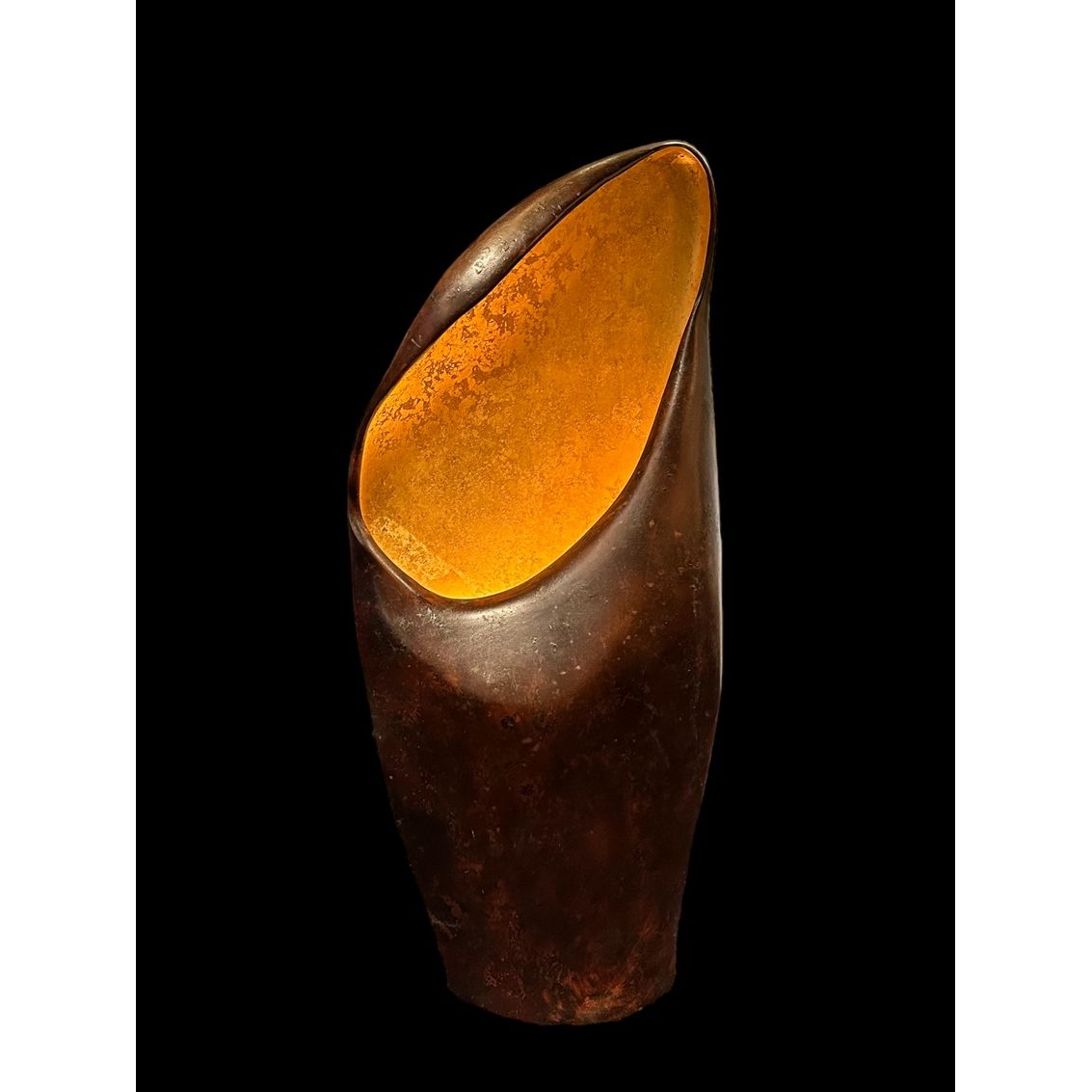 Leclercq en Bouwman Nature Vloerlamp H120cm Keramiek Corten Gold/Shiny Gold LB999/1VL-CG - De Smid Verlichting