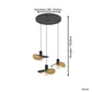Saceda 3-Lichts Hanglamp Zwart/Goud De laatste Showroom model