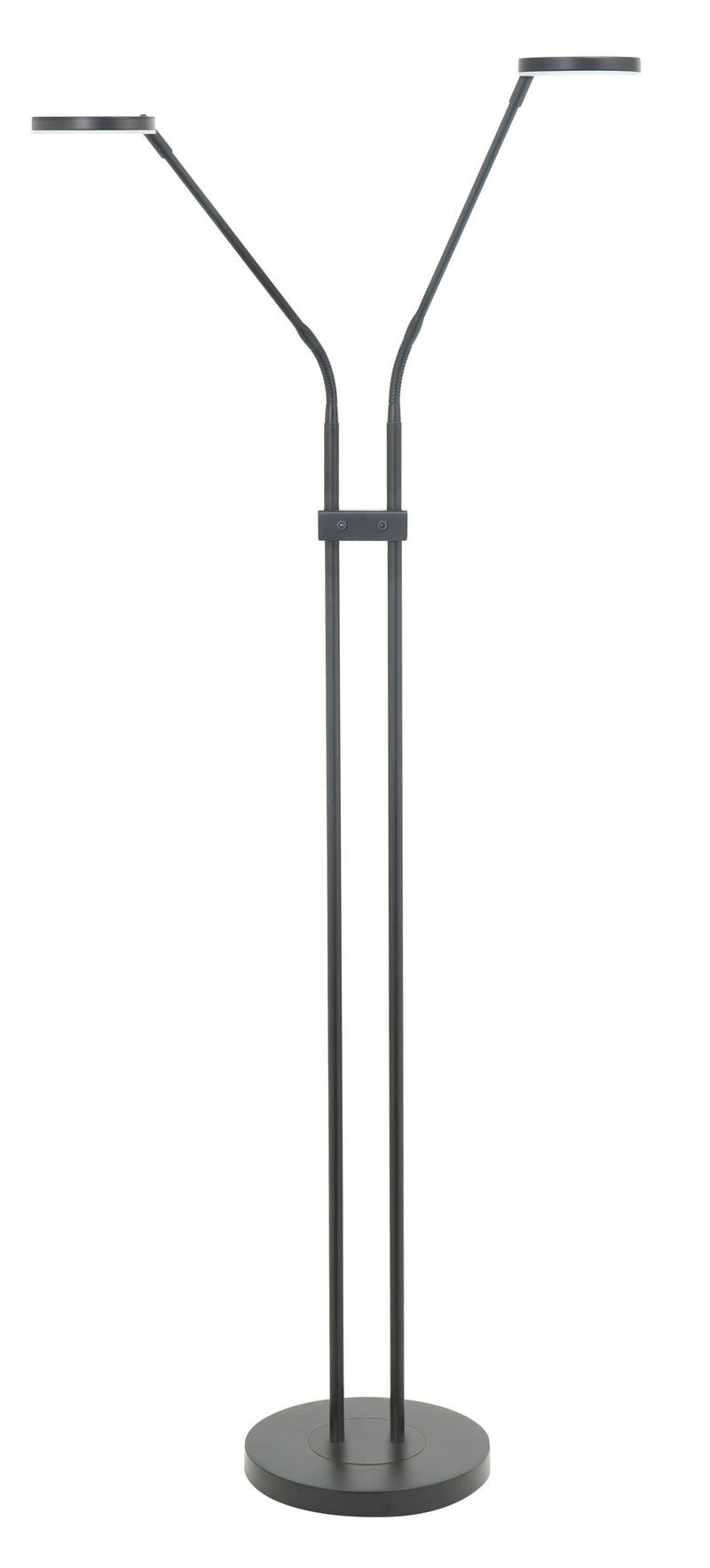 Palma LED 2-Lichts Vloerlamp Zwart