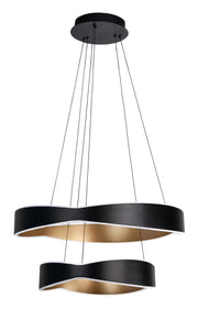 Onda Duo Hanglamp  Ø60cm 46W 2700K LED Zwart/Goud