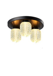 ETH Kristel 3-Lichts plafondlamp 05-PL2193-30 Zwart/Helder De Laatste Showroom model NU: