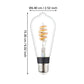 Eglo 110272 LED lamp ST64  E27 Helder 400lm 3000K+RGB Connect-Z
