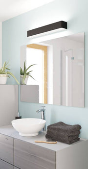 Eglo 99691 Sania wandlamp Ip44 Badkamer wandlamp Zwart/Satijn wit