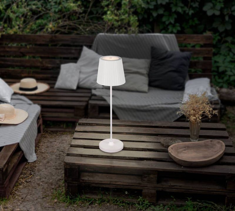 Eglo 75793 Cabozo LED Dimbare Tafellamp + Oplaadbaar IP44 Wit