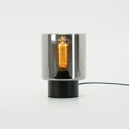 Eglo 33984 Gorosiba Tafellamp H22cm Zwart/Gestoomd glas transparant zwart