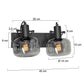 Steinhauer 3865ZW Glaslic 2-Lichts Wandlamp Zwart/Smoke Glas