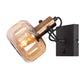 Steinhauer 3864BR Glaslic Wandlamp Zwart/Brons/Amber Glas