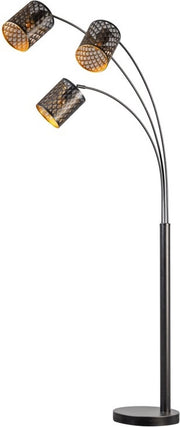 ETH 05-VL8398-30 Laser 3-Lichts vloerlamp  Zwart met Kappen