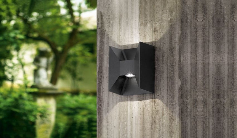Morino 2-Lichts Wand-buitenlamp Antraciet