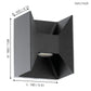 Eglo 93319 Morino 2-Lichts Wand-buitenlamp Antraciet