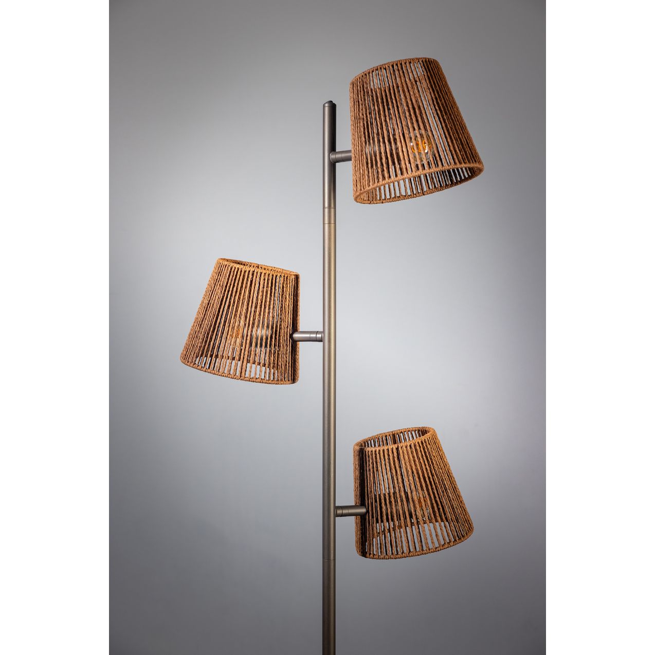 ETH Daan 3-Lichts Vloerlamp 3xE27 Anodic Brown De Laatste - De Smid Verlichting