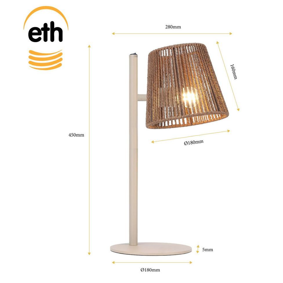ETH Daan tafellamp E27 Sand  De Laatste - De Smid Verlichting