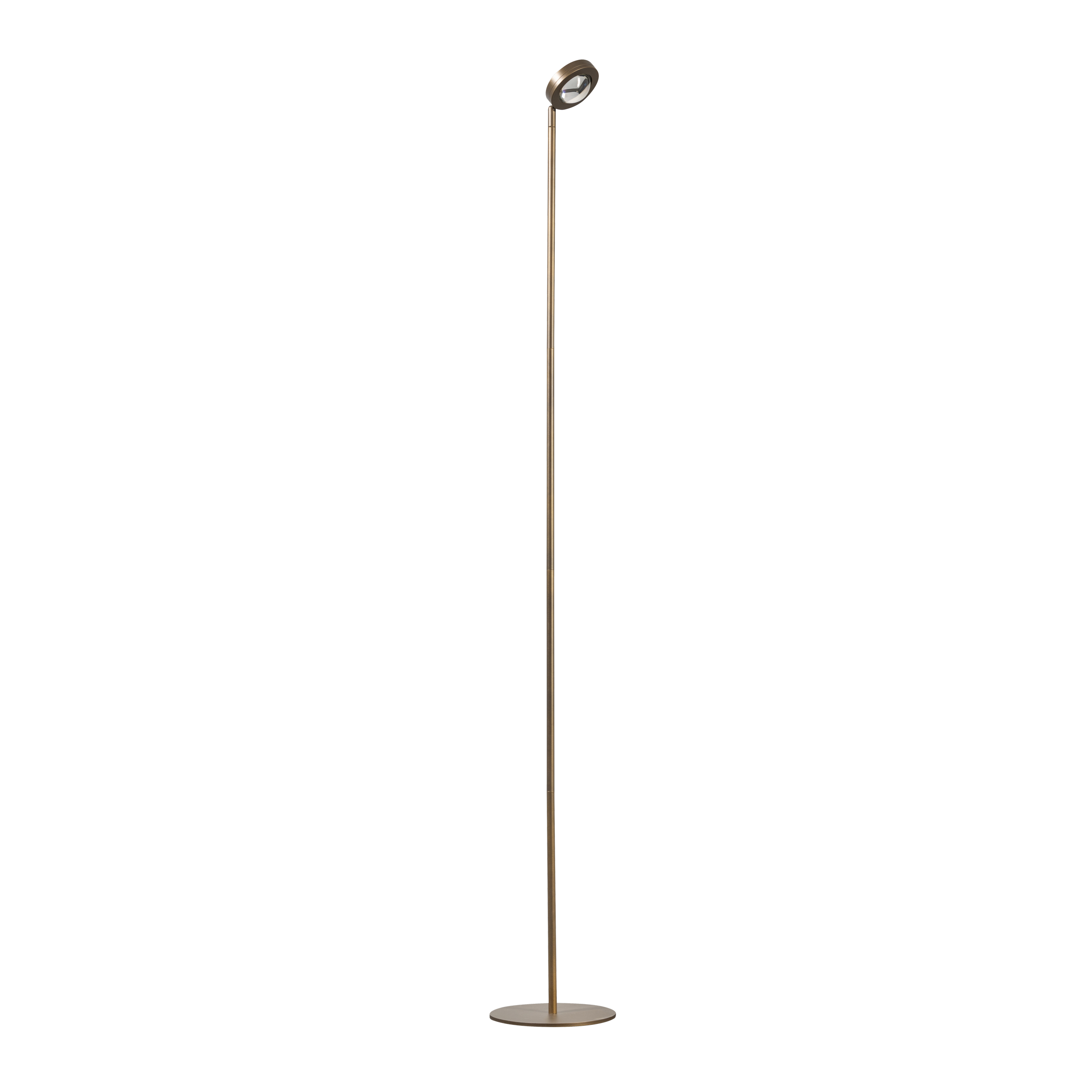 ETH Jake Round Vloerlamp Led met lens 3 step-dimming 9w Anodic Brown - De Smid Verlichting