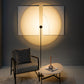 ETH Jake Round Vloerlamp Led met lens 3 step-dimming 9w Anodic Brown