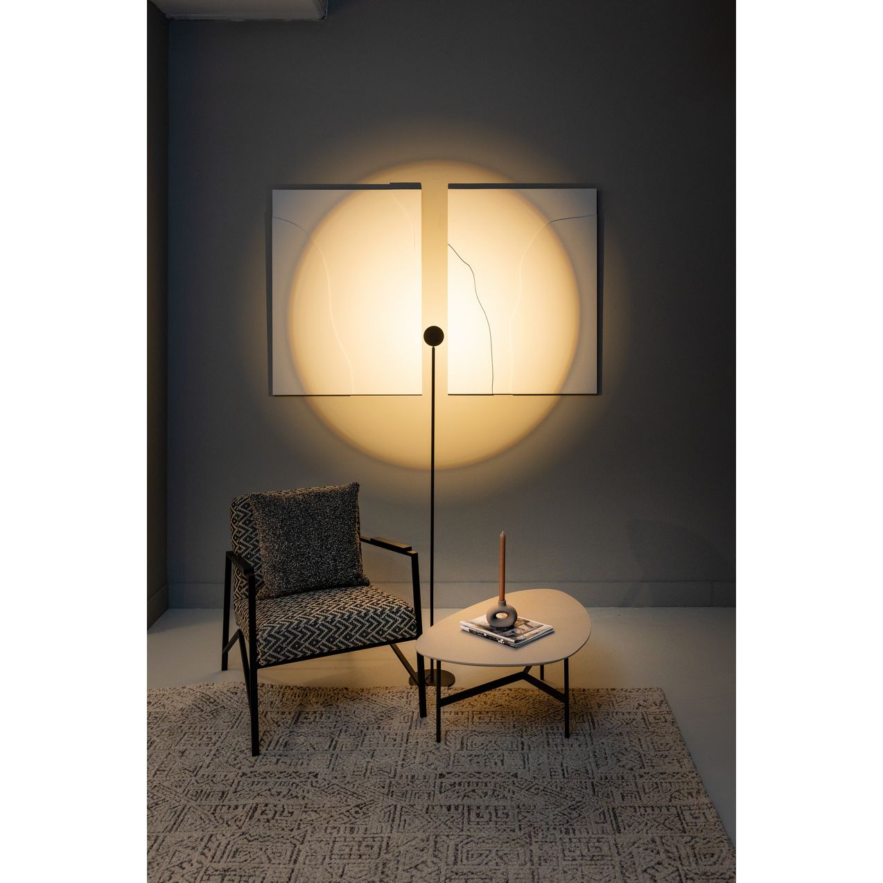 ETH Jake Round Vloerlamp Led met lens 3 step-dimming 9w Anodic Brown - De Smid Verlichting