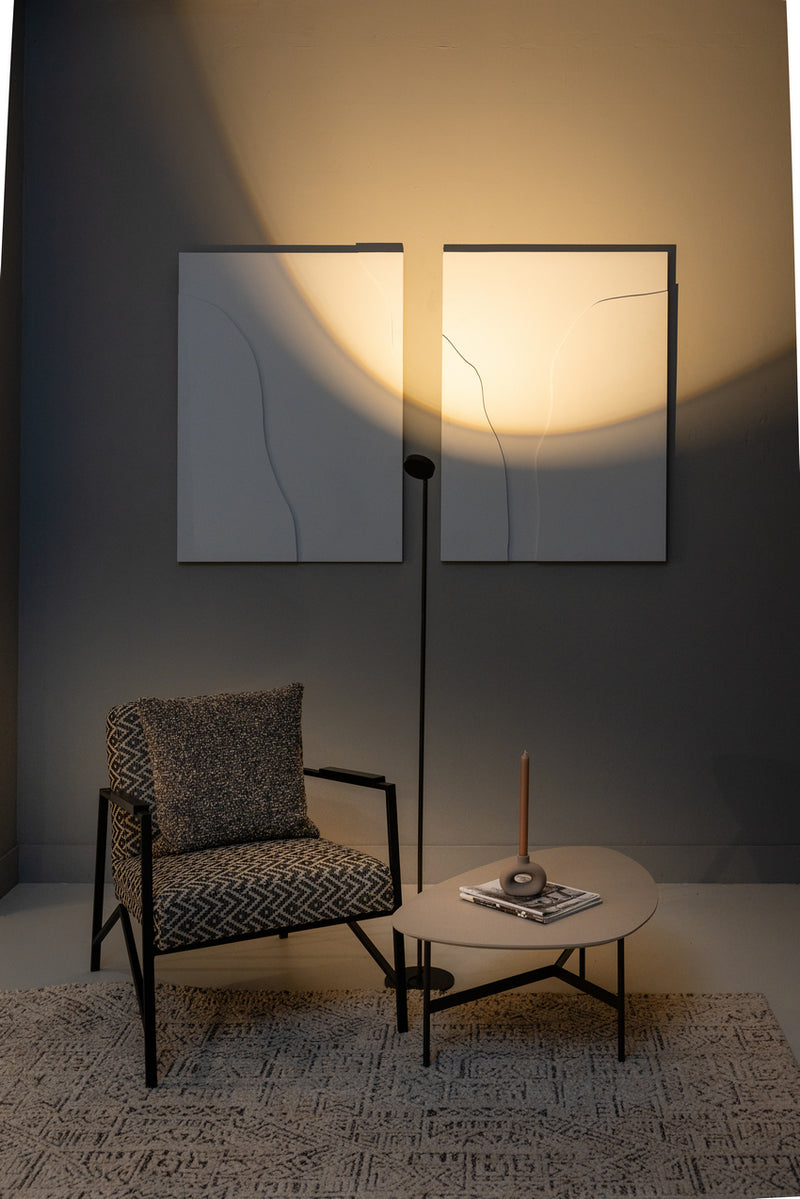 ETH Jake Round Vloerlamp Led met lens 3 step dimming Sand