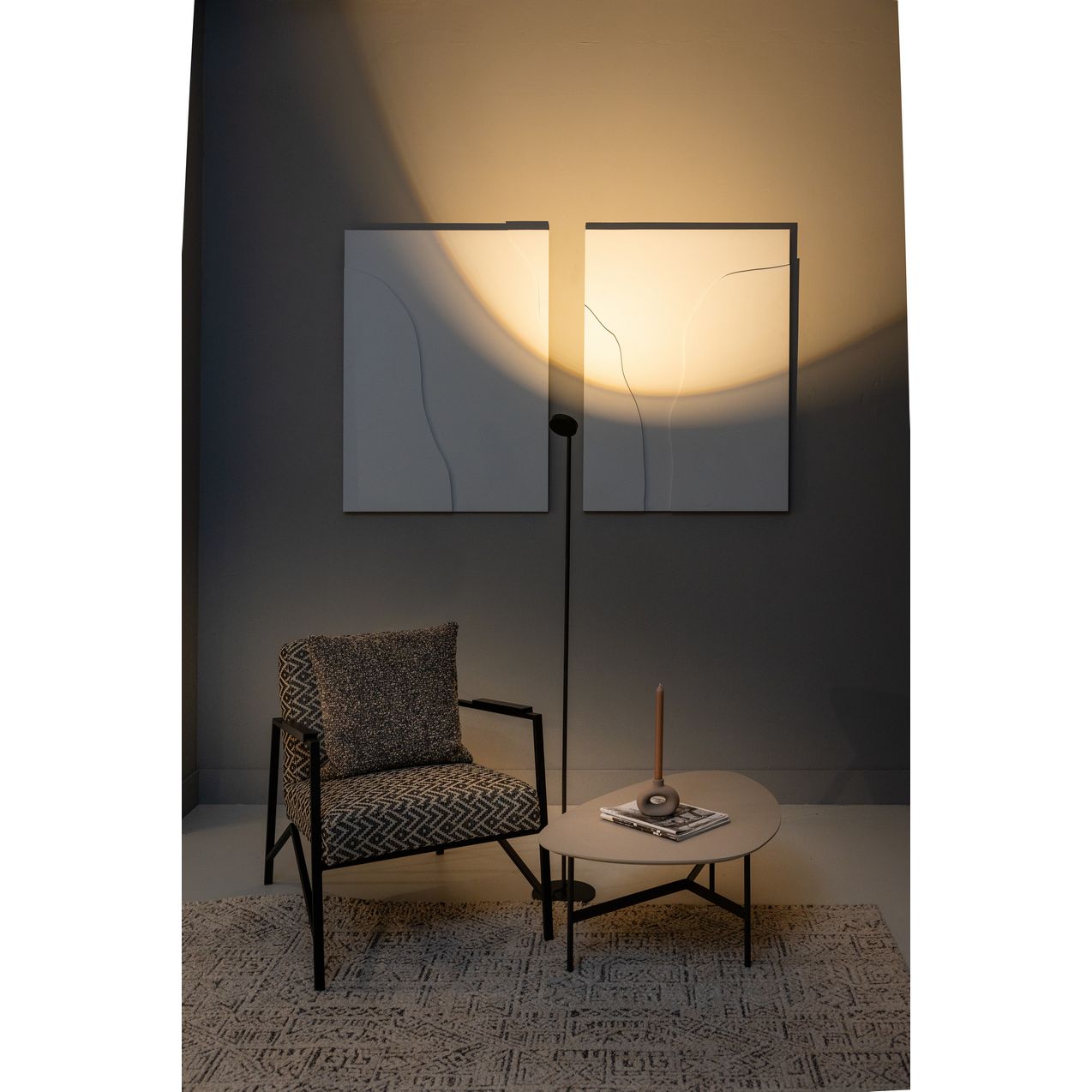 ETH Jake Round Vloerlamp Led met lens 3 step-dimming 9w Anodic Brown - De Smid Verlichting