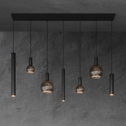 Ztahl Riva hanglamp 7- Lichts 4300-9005 Zwart