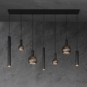 Ztahl Riva hanglamp 7- Lichts 4300-9005 Zwart