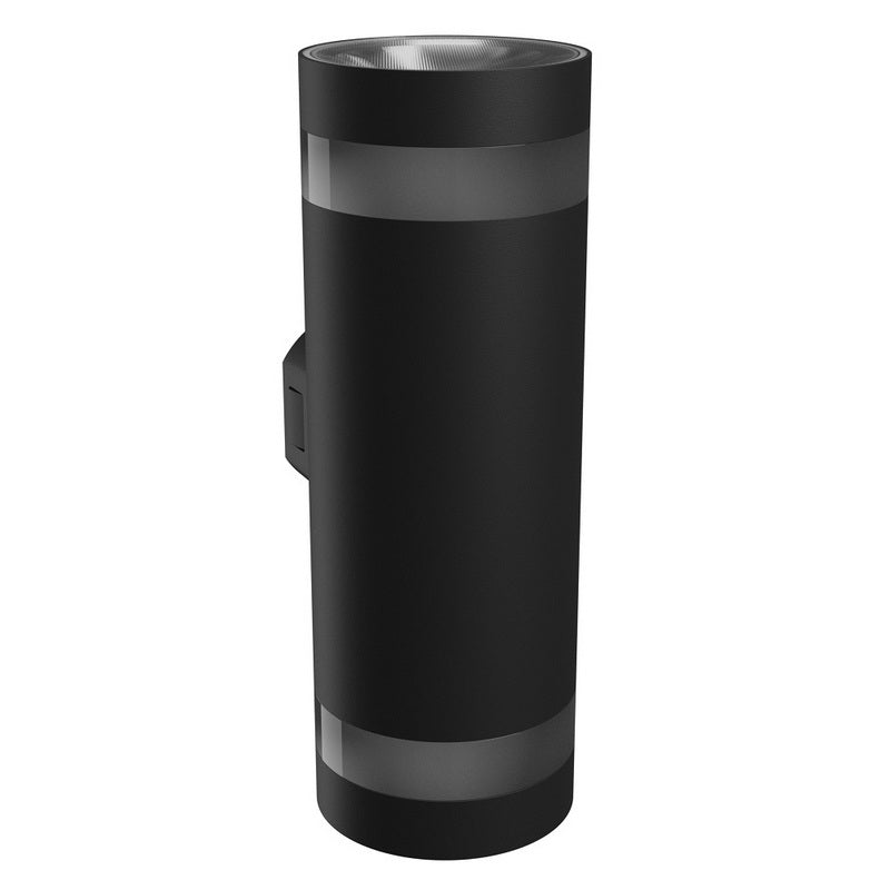DSV Up-Down Round Ring Large Buiten Wandlamp IP54 Zwart