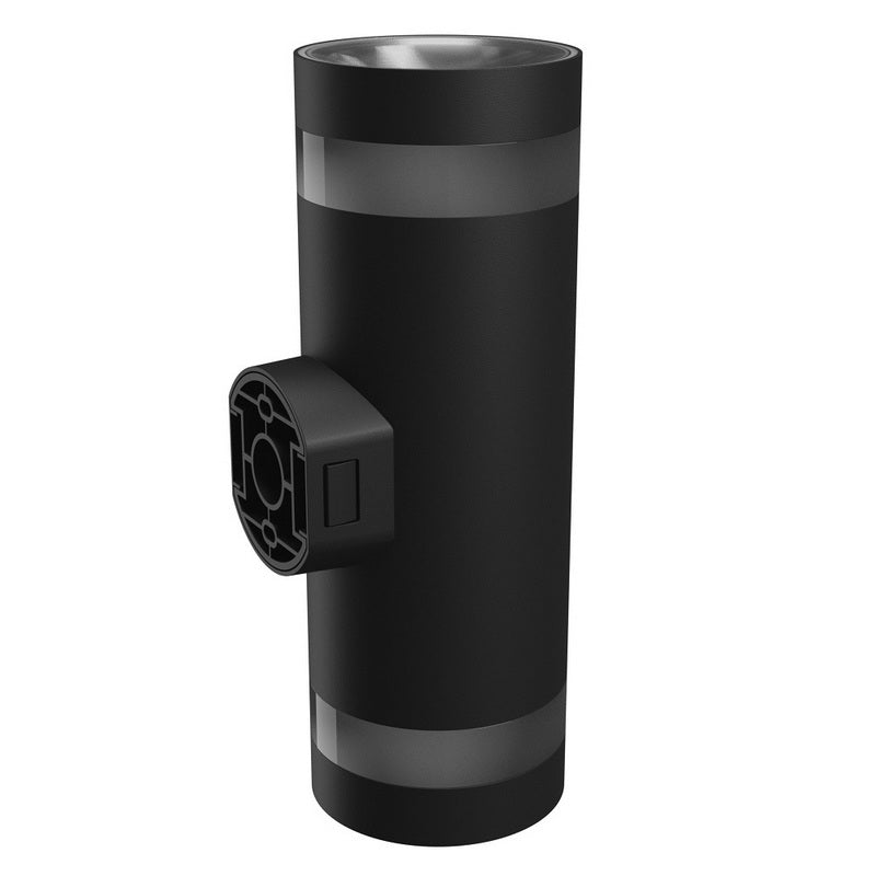 DSV Up-Down Round Ring Large Buiten Wandlamp IP54 Zwart