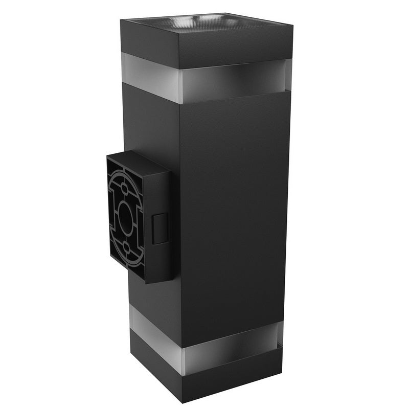 DSV Up-Down Square Ring Large Buiten Wandlamp IP54 Zwart