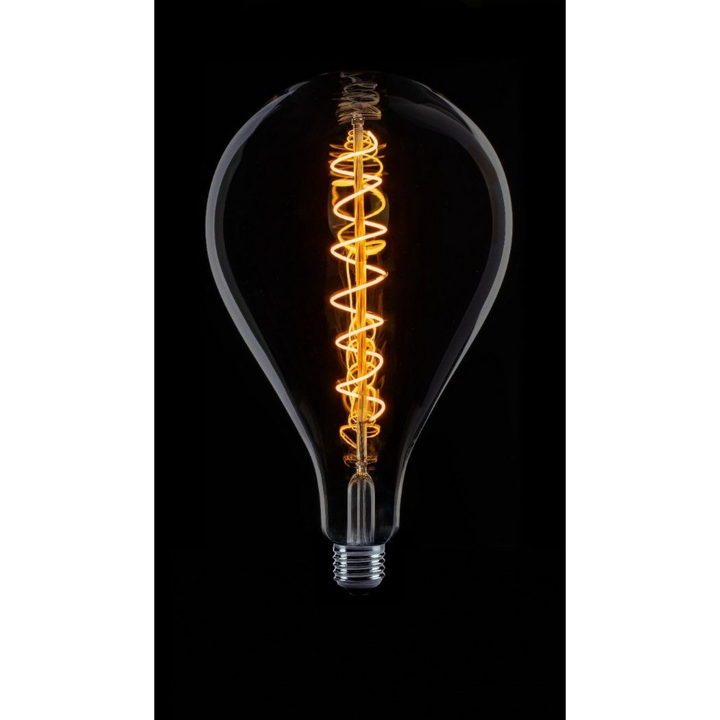 XXL Spiraal Filament LED E27 240v 7w / 3,5w / 1w 2100k 3 stappen dimbaar/Scene switch smoke - De Smid Verlichting