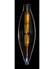 Ellips XXL Filament LED E27 240v 8w/2200k dimbaar goud/Flame