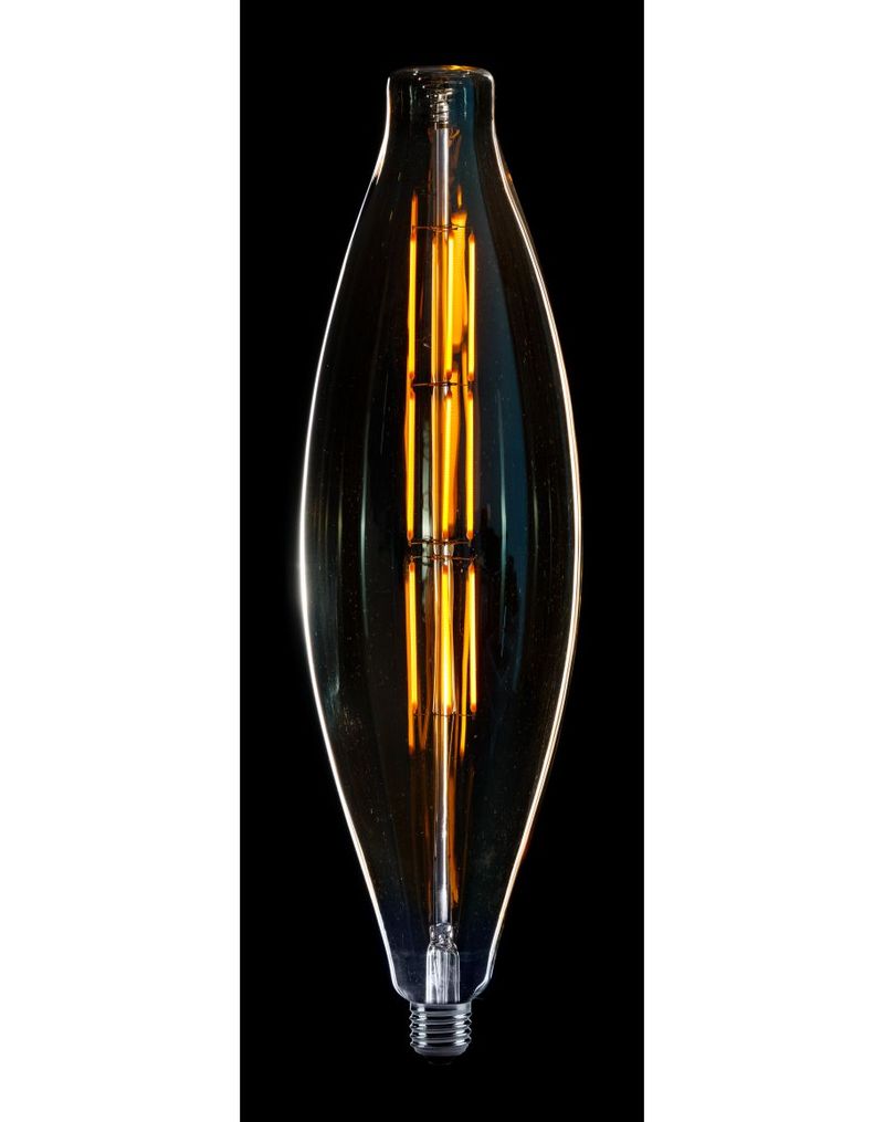 Ellips XXL Filament LED E27 240v 8w/2200k dimbaar goud/Flame