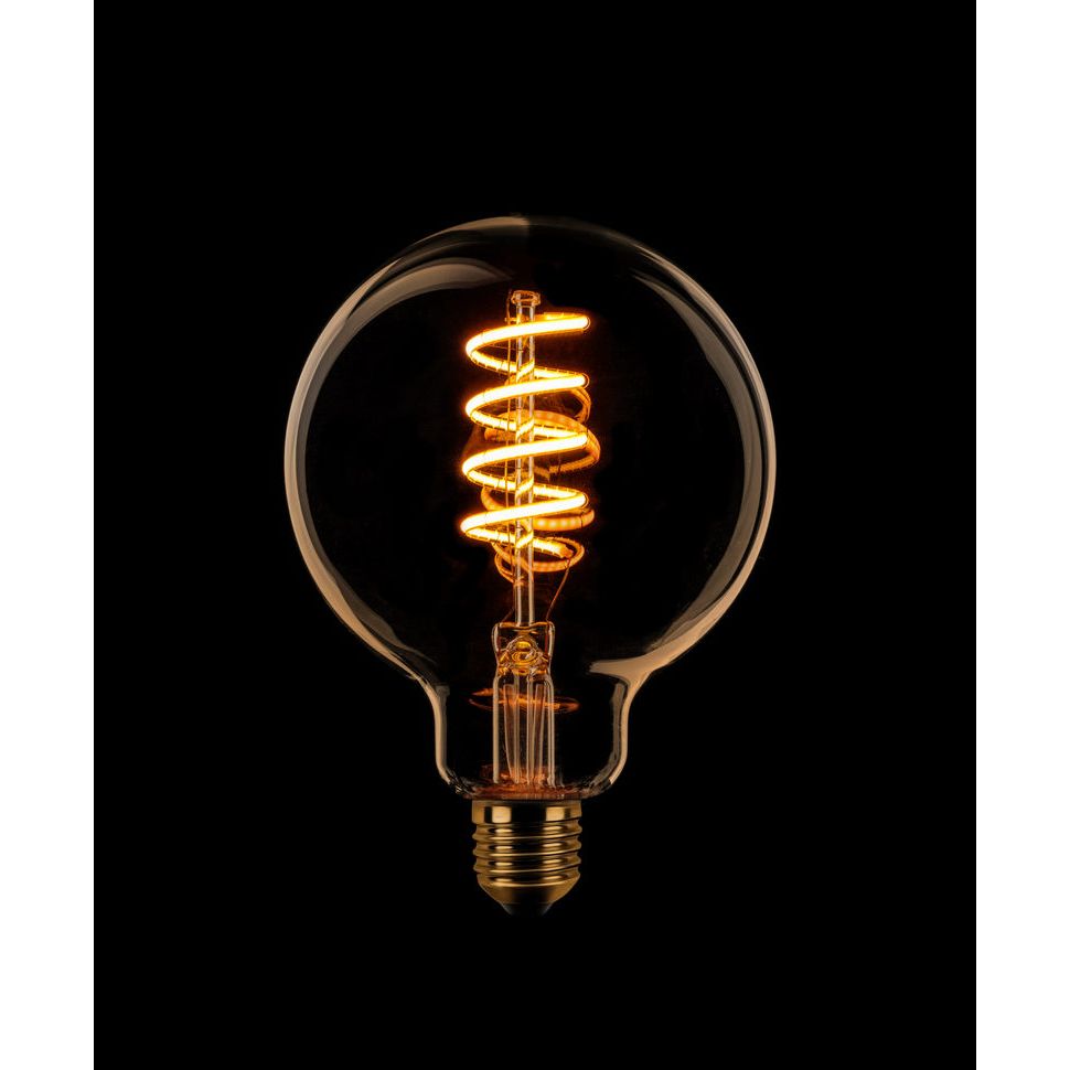 ETH Led Spiraal Globe 95mm E27 6W 3-stappen dimtone sceneswitch van 2200k-2400k-2700k Goud/Flame 80+210+490L + memory - De Smid Verlichting