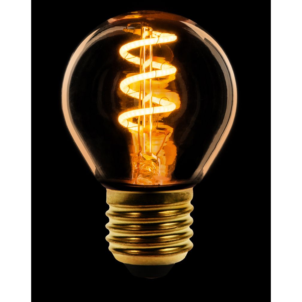 ETH Led Spiraal kogel E27 3W 3-stappen dimtone sceneswitch van 2200k-2400k-2700k Goud/Flame 25+85+190L+memory - De Smid Verlichting