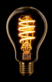 Standaardlamp Filament spiraal A60 LED 7w E27 240v 2200k 3-stappen dimbaar Goud/Flame